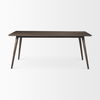 Nicholas II 72x39 Brown Solid Wood Top Metal/Wood Leg Dining Table, by Mercana, 72" length x 39" width x 30" height thumbnail 4