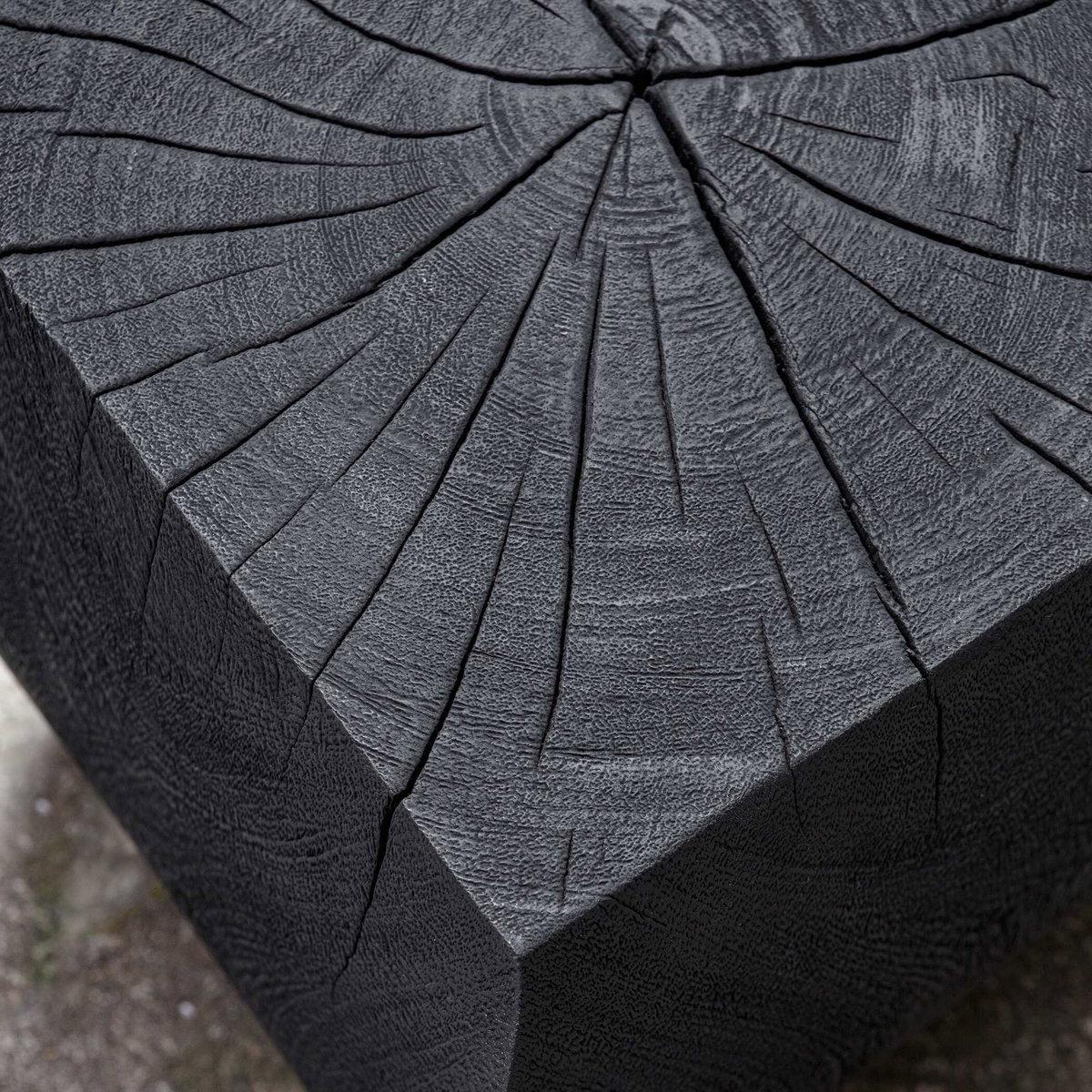 Grove Black Wooden Accent Stool, Low Stool by Uttermost, 14.6" width x 17" height x 14.6" depth View 5