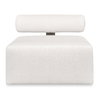 Bolster Back White Armless Outdoor Sofa, by Uttermost, 3' width x 2'5.25" height x 3' depth thumbnail 1