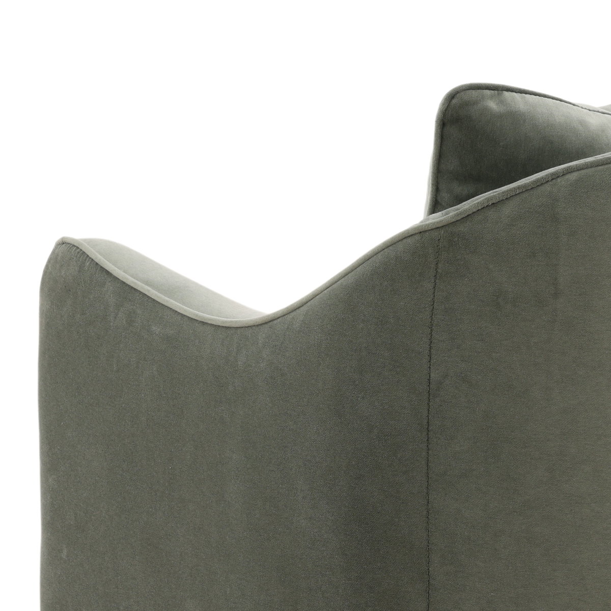 Elissa Occasional Chair Green, Accent Chair by Dovetail, 29" width x 30.5" height x 33.5" depth View 6