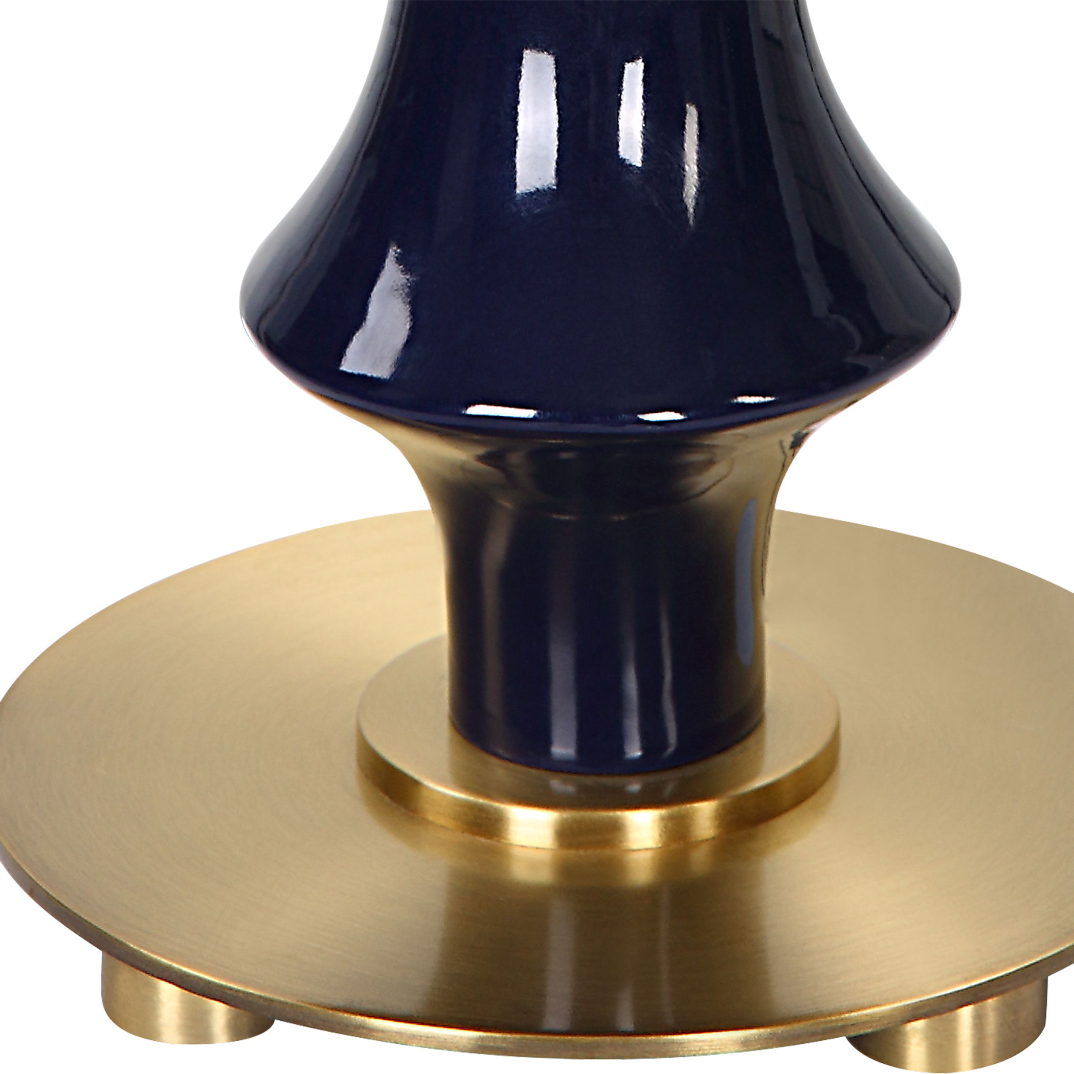 Coil Sculpted Blue Table Lamp large image 