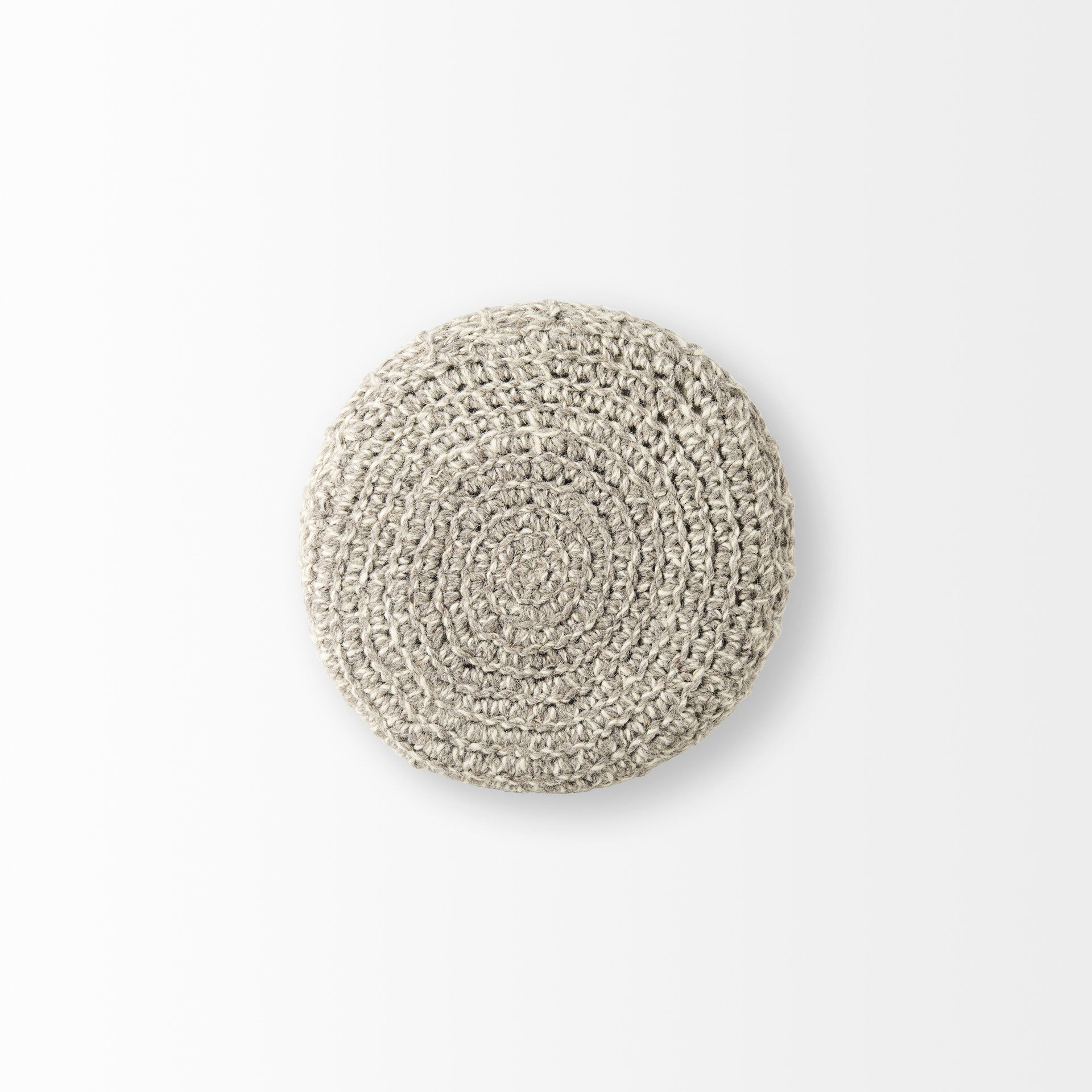 Bina  Taupe 4 Legged Wool Stool large image 
