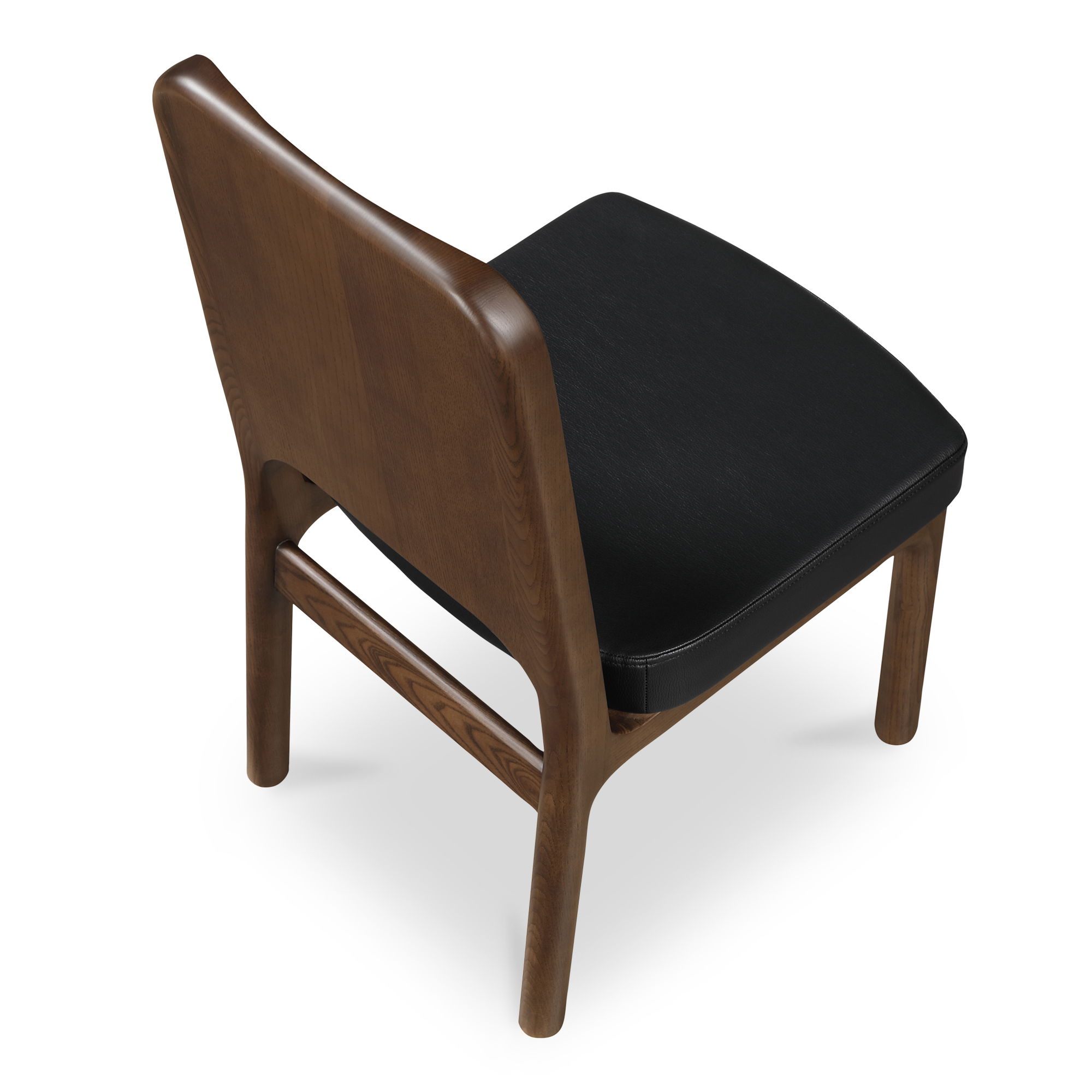 Kerr Dining Chair Walnut Stained Black Vegan Leather-set Of Two large image 