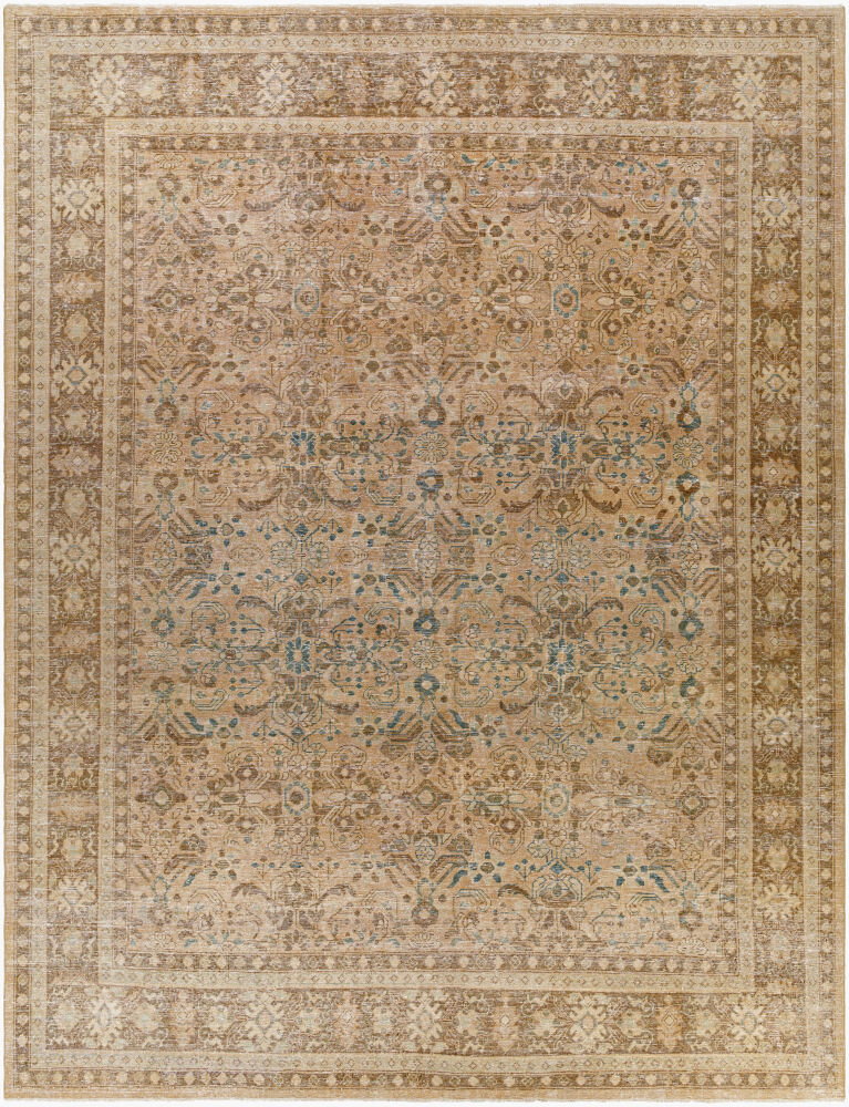 Antique One of a Kind Handmade Rug, by Surya, 12'8" length x 9'9" width