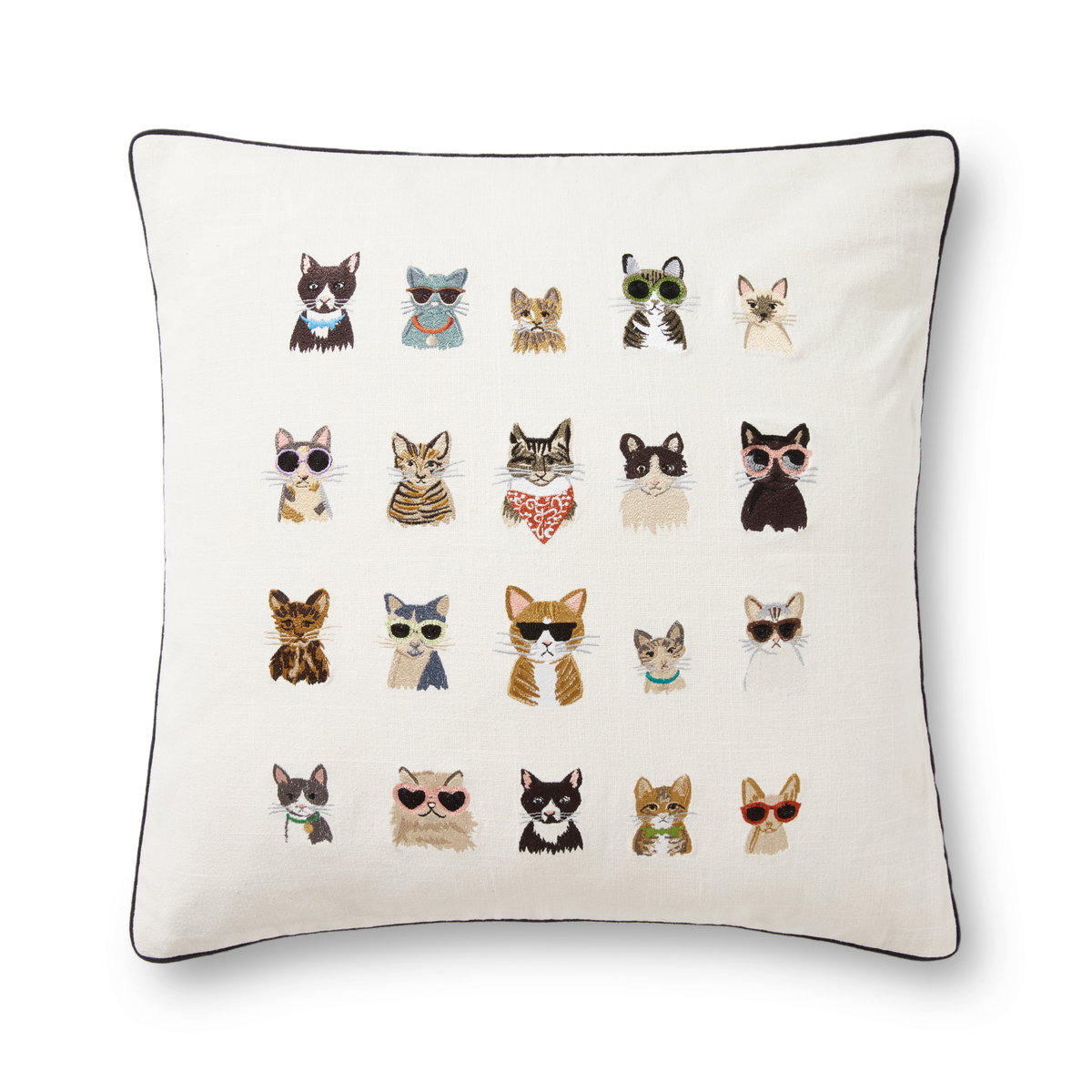 Rifle Paper Co. x Loloi No Name Pillow, Decorative Pillow, 22" length x 22" width View 1