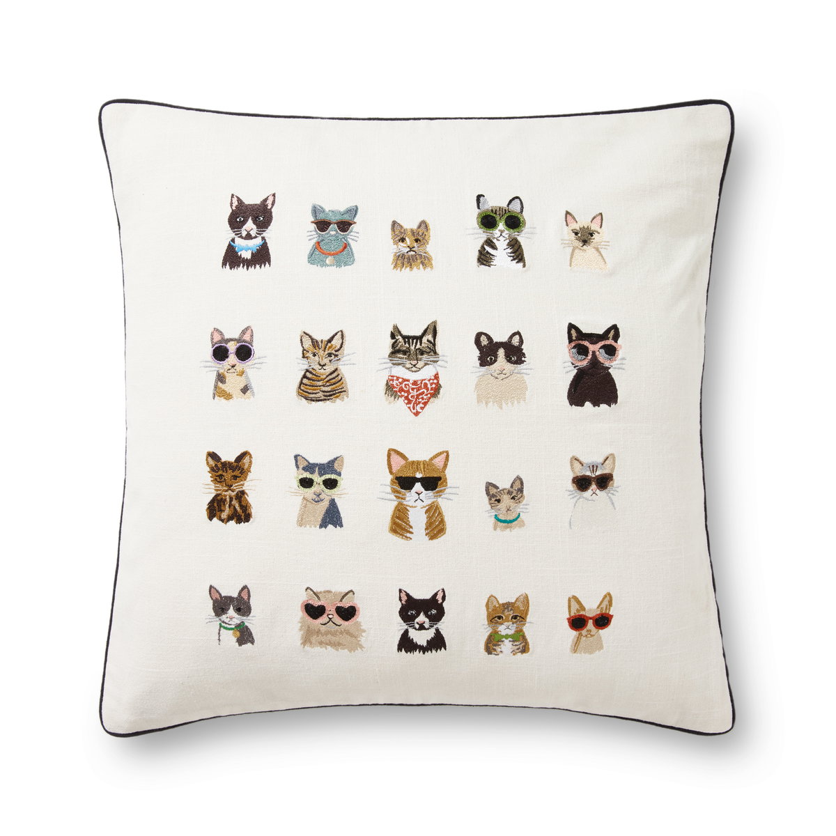 Rifle Paper Co. x Loloi Pillows Pillow, Decorative Pillow, 22" length x 22" width