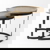 Aisley (Set of 2) 19.3L x 19.3W x 19H Light Brown Wood with Black Metal Base Round Nesting Side Tables thumbnail 2