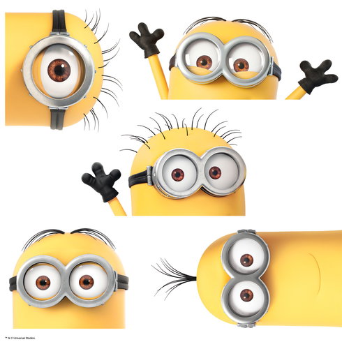 Despicable Me 3 Peeking Minions Giant Wall Decals
