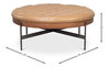 Corbet Cocktail Ottoman  Caramel Brown, by Sarreid, 3'3" length x 3'3" width x 1'4" height thumbnail 12