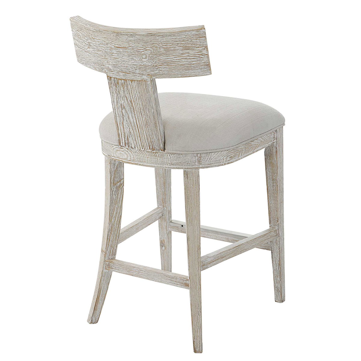 Idris White Counter Stool, Counter & Bar Stool by Uttermost, 20" width x 38" height x 22.5" depth View 6