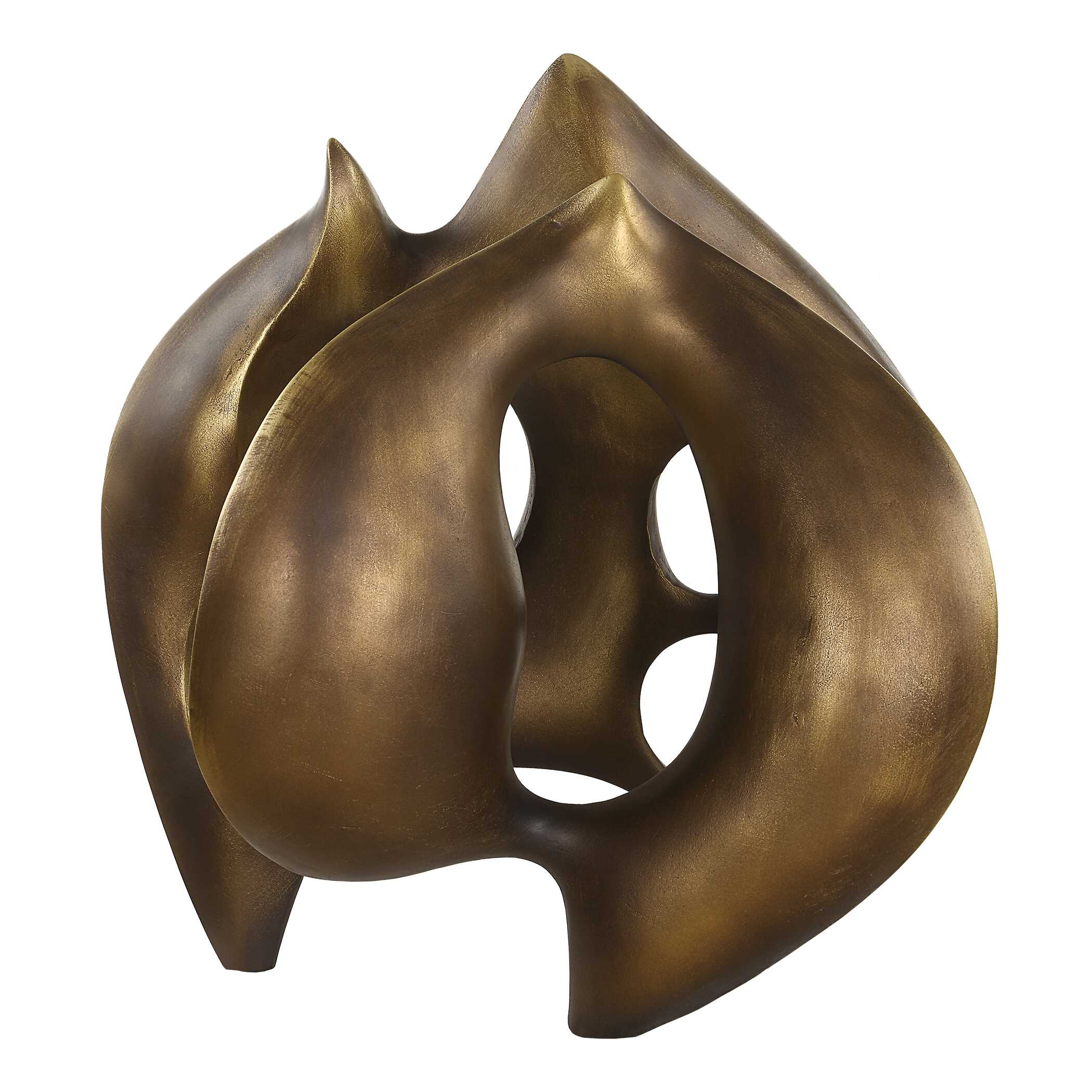 Celestial Flow Bronze Sculpture, Decorative by Uttermost, 12.75" width x 13.25" height x 10" depth View 4