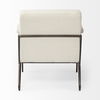 Vicunya Cream Fabric with Gun Metal Gray Metal Frame Accent Chair thumbnail 8