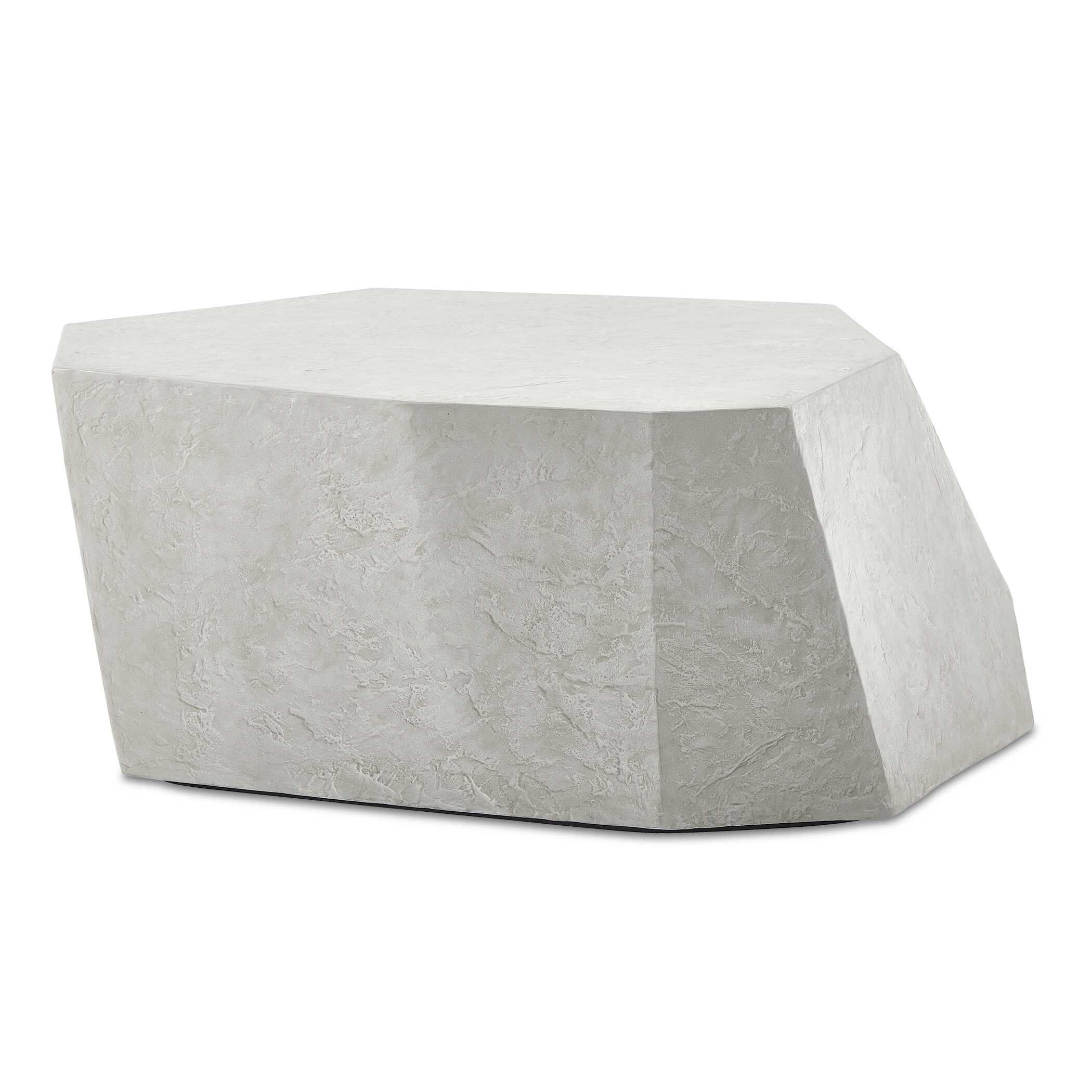 Parra Limestone Outdoor Coffee Table, Furniture by Uttermost, 38" width x 15" height x 28" depth View 1