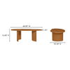 Louise Coffee Table Natural, by Moe's Home, 48" width x 16" height x 25.5" depth thumbnail 9