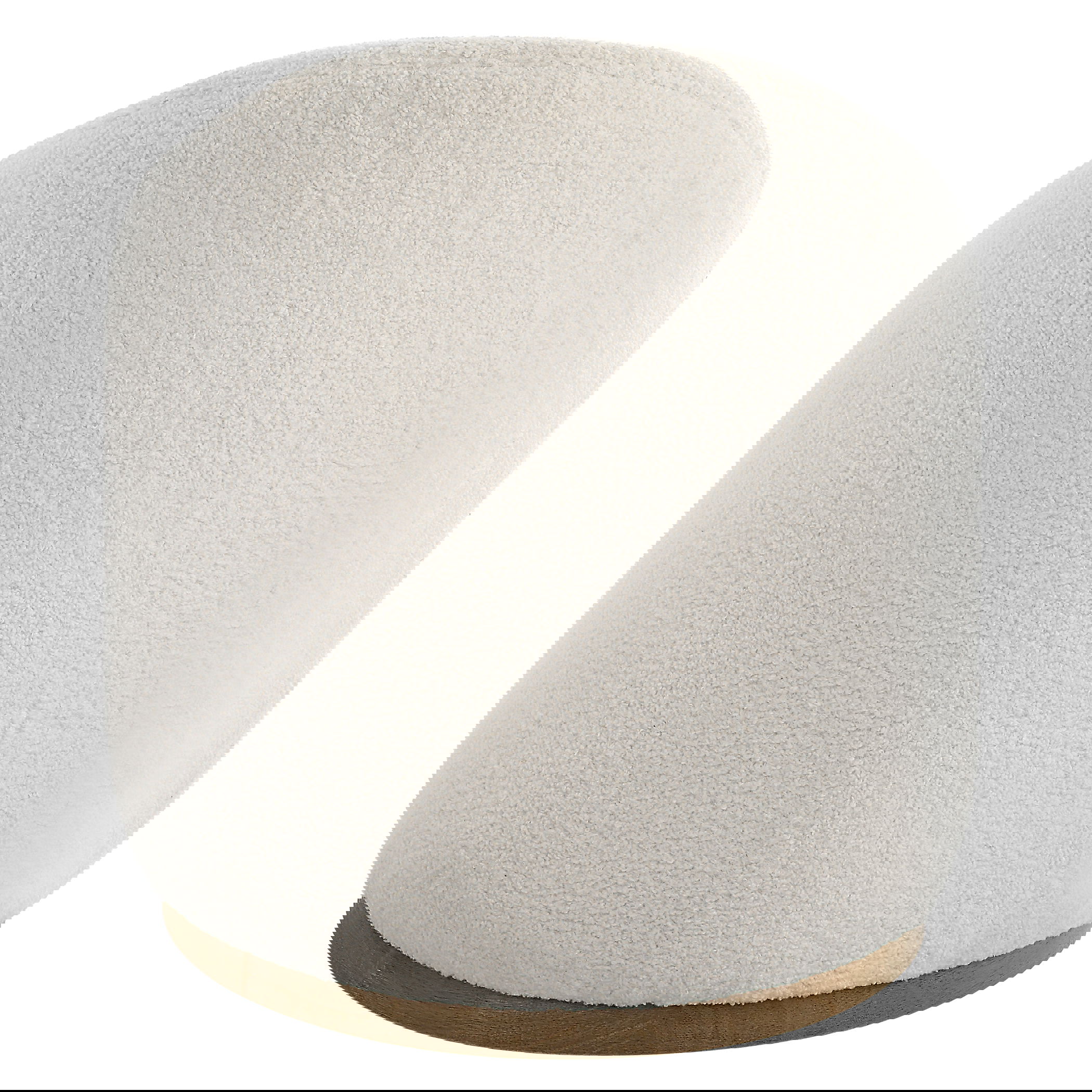 Swirl Swivel Sheepskin Ottoman, Furniture by Uttermost, 21" width x 24" height x 21" depth View 10