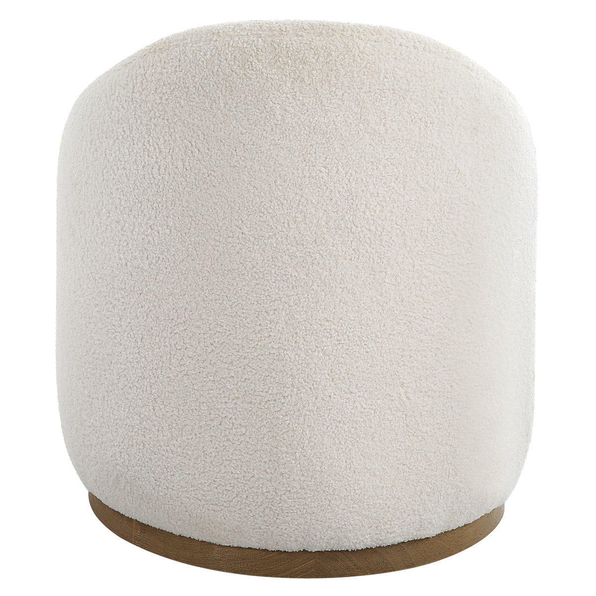 Swirl Swivel Sheepskin Ottoman, by Uttermost, 21" width x 24" height x 21" depth View 10