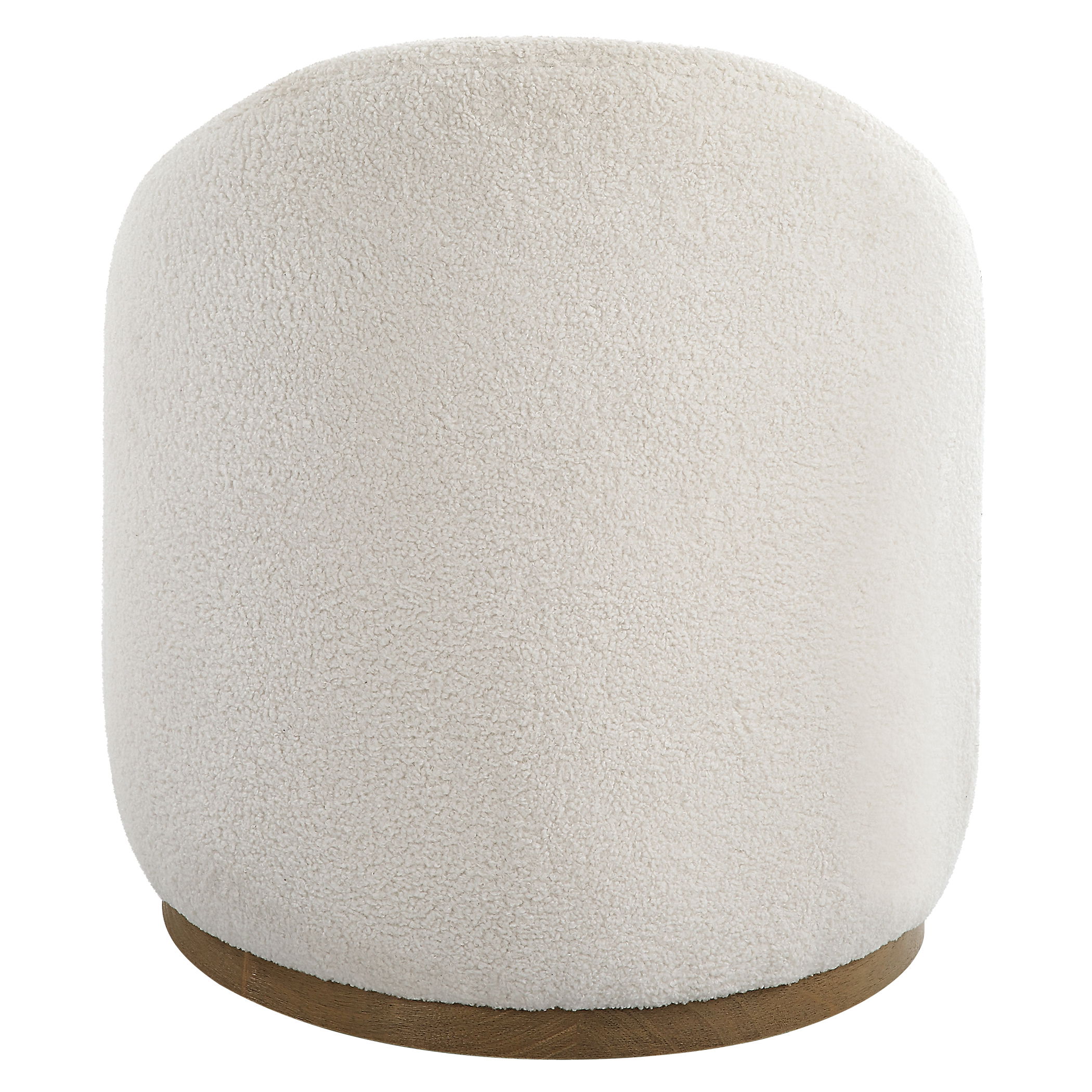 Swirl Swivel Sheepskin Ottoman large image 