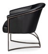 Nagel Distilled Leather Chair,Onyx Black, Seating by Sarreid, 30" length x 33" width x 2" height thumbnail 9