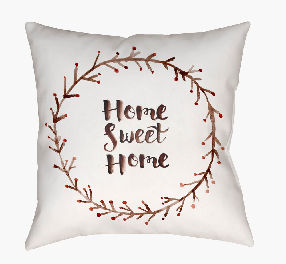 Home Sweet Home II Accent Pillow, Decorative Pillow by Surya, 20" length x 20" width