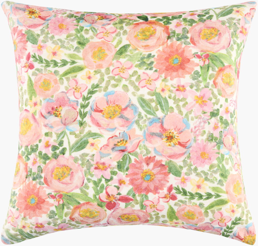 Spring Bouquet Accent Pillow Down, Decorative Pillow by Surya, 14" length x 22" width