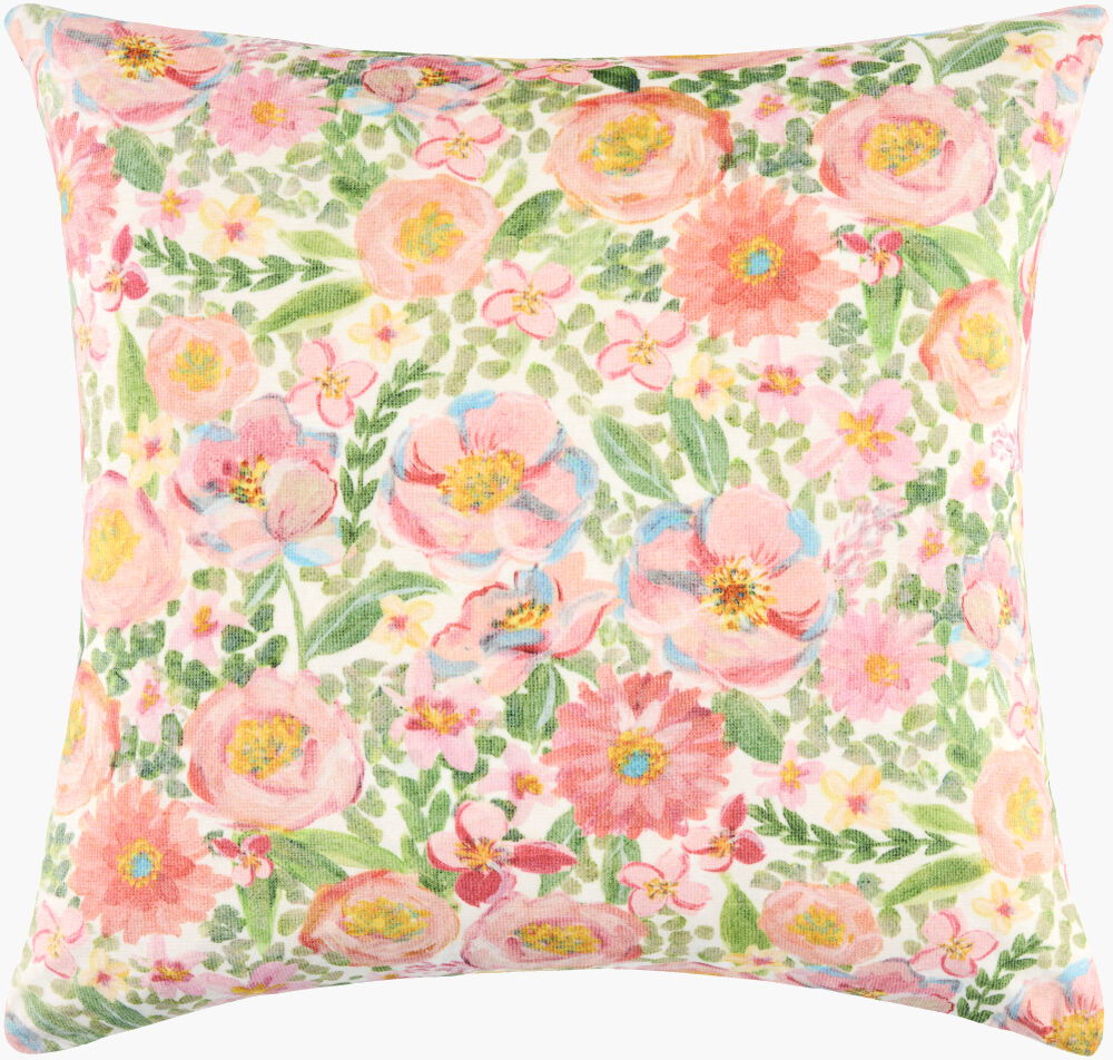 Spring Bouquet Accent Pillow Poly, Decorative Pillow by Surya, 14" length x 22" width