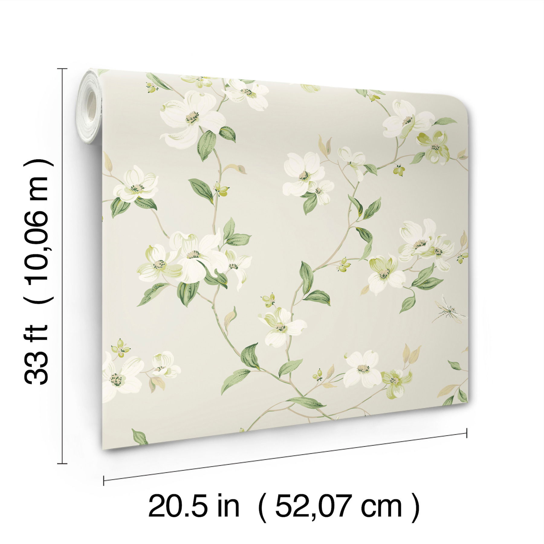 Dogwood Light Grey Wallpaper large image 