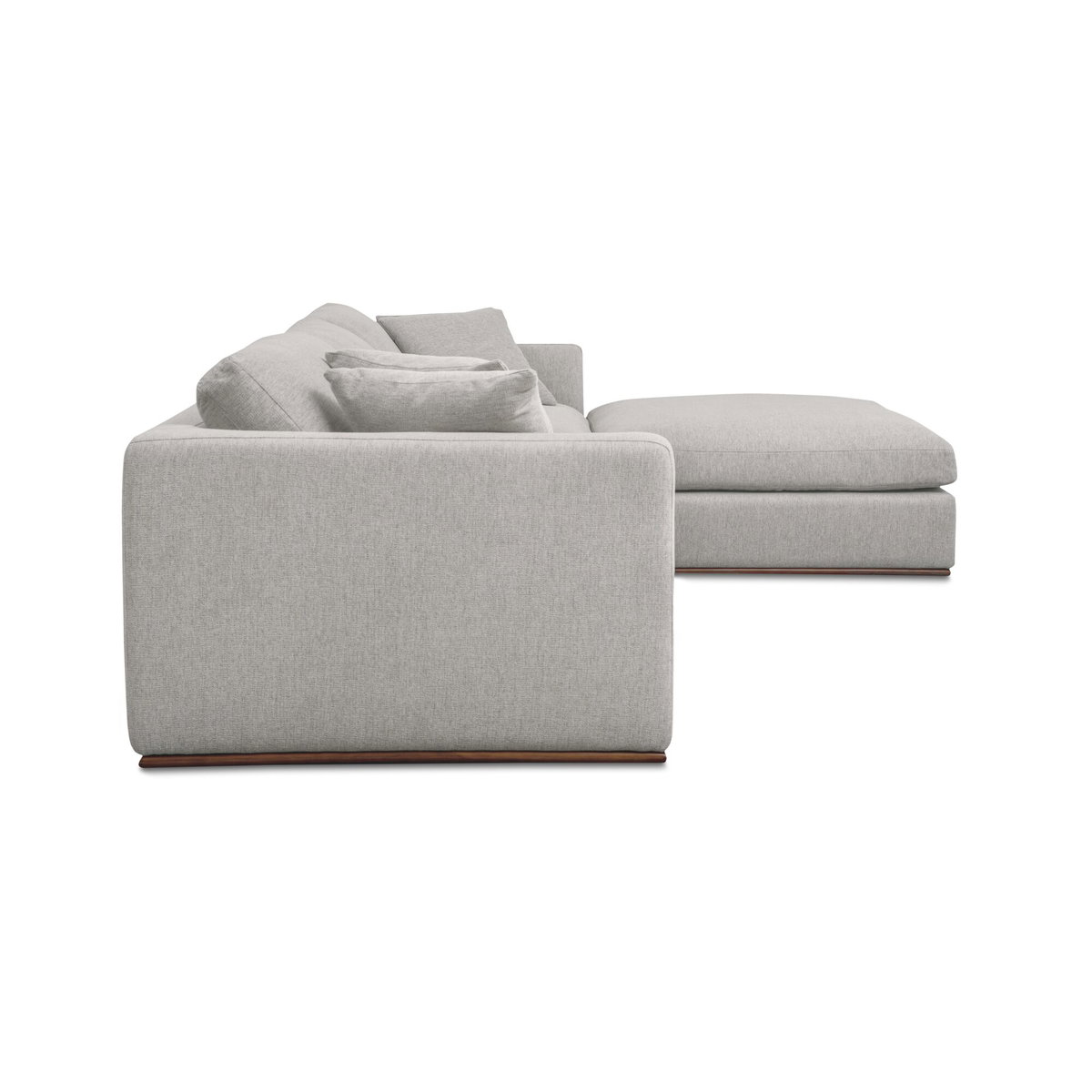 Rue Lounge Modular Sectional Flecked Grey, Sectional Sofa by Moe's Home, 136.2" width x 23.6" height x 81.8" depth View 4