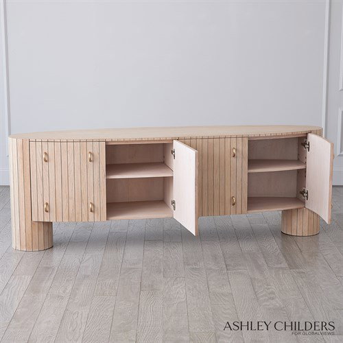 Luna Media Console, Furniture by Global Views, 84" width x 29" height View 6