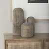 Knox Short Gray-Wash Wood Decorative Object, by Mercana, 6" length x 6" width x 7" height thumbnail 2