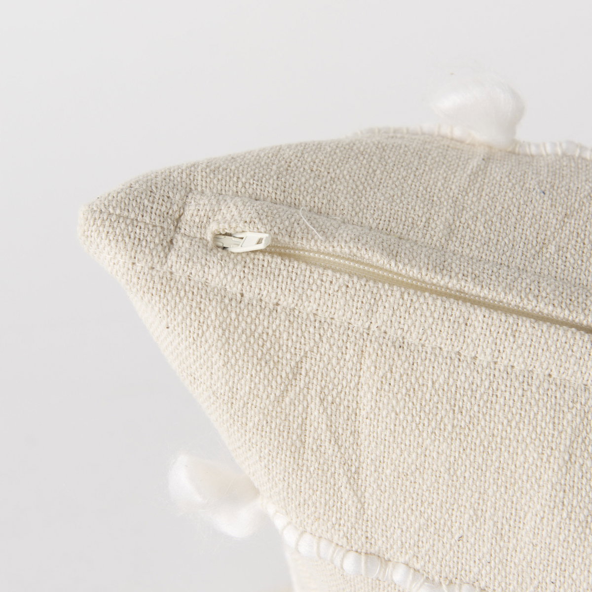 Erica 13x21 Cream With White Detail Decorative Pillow Cover, by Mercana, 13" length x 21" width x 0.2" height View 12