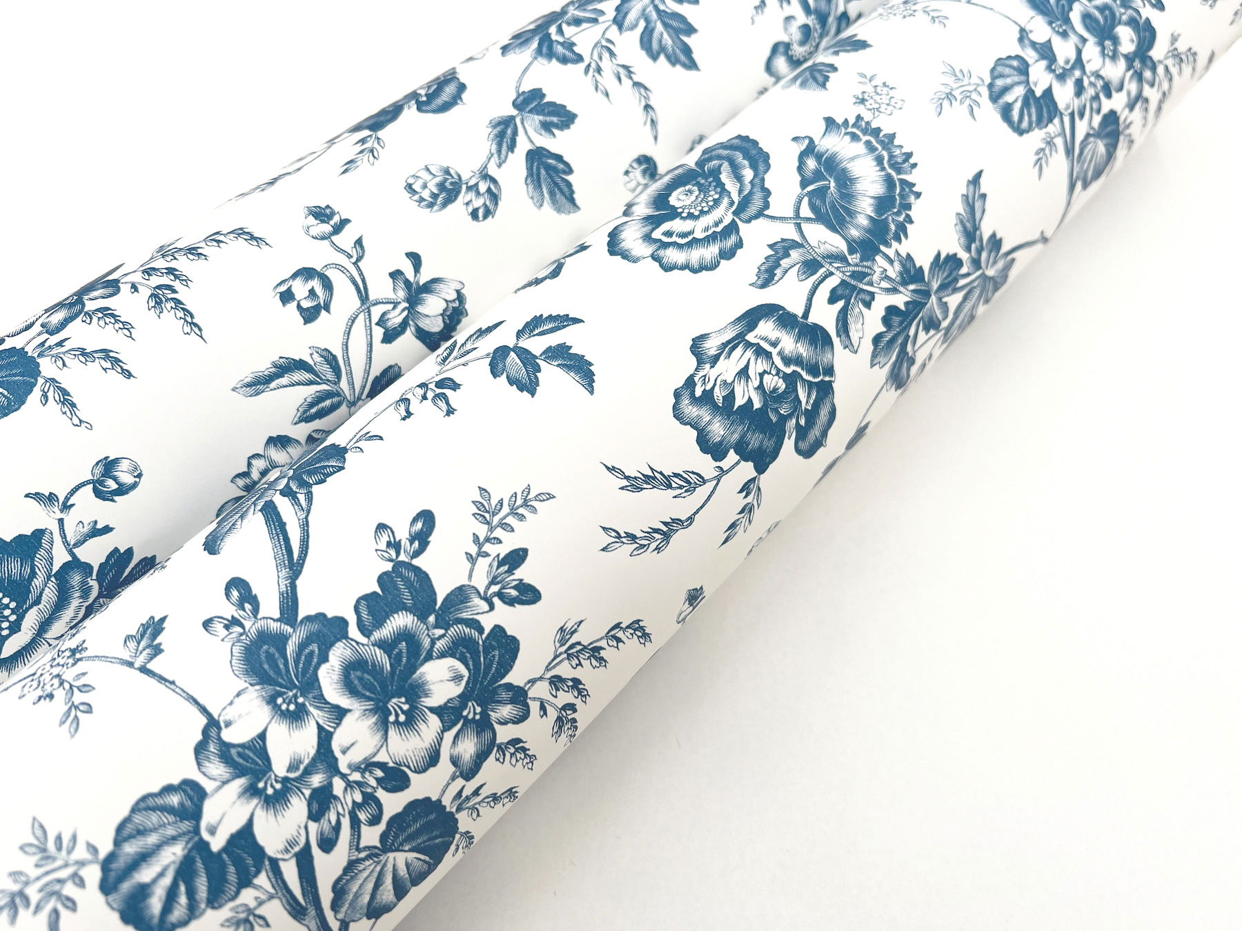 Anemone Toile Navy Wallpaper, by York Wall, 33' length x 1'8.5" width x 0.02" depth View 5
