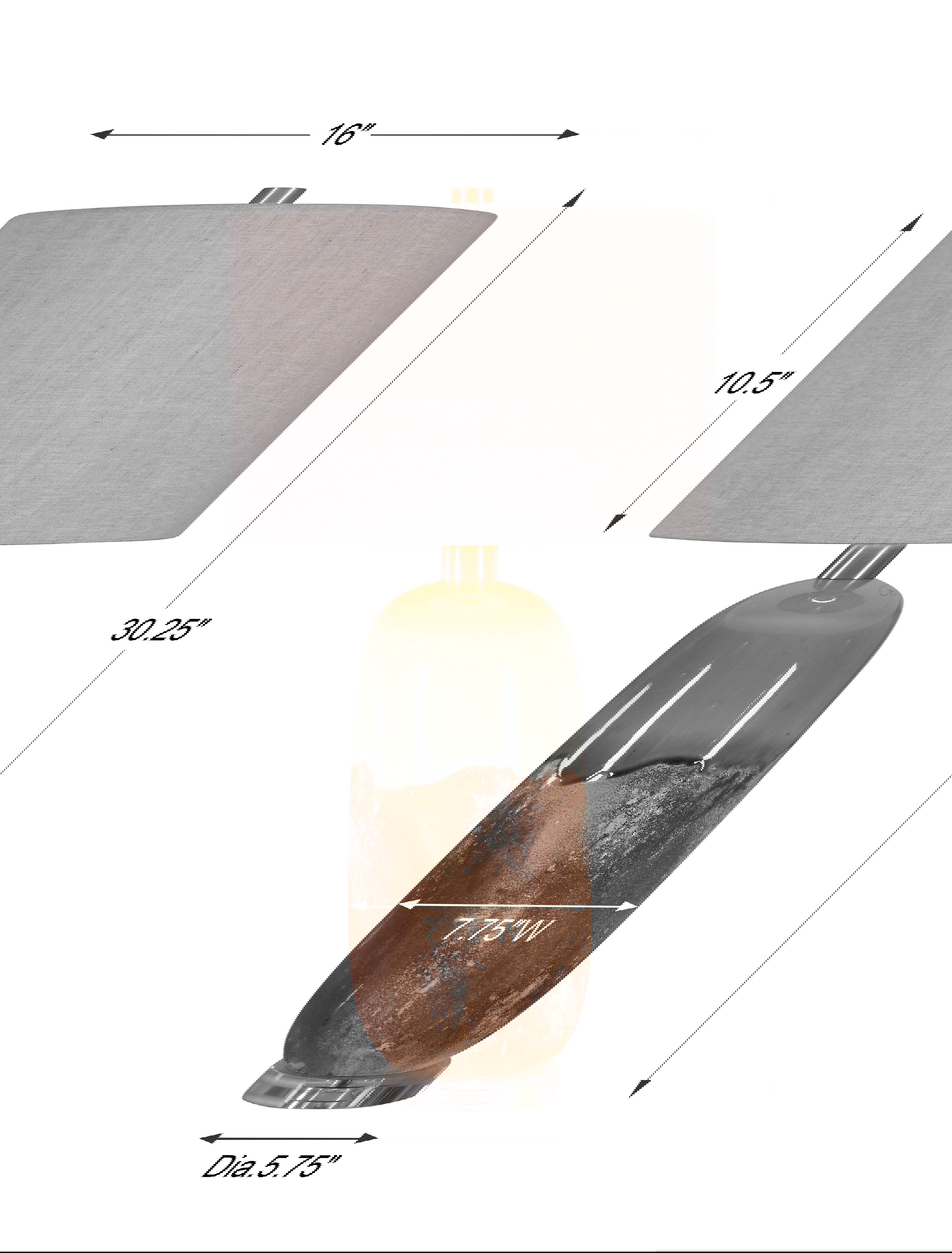 Maggie Ceramic Table Lamp, by Uttermost, 16" width x 30.25" height x 16" depth View 3