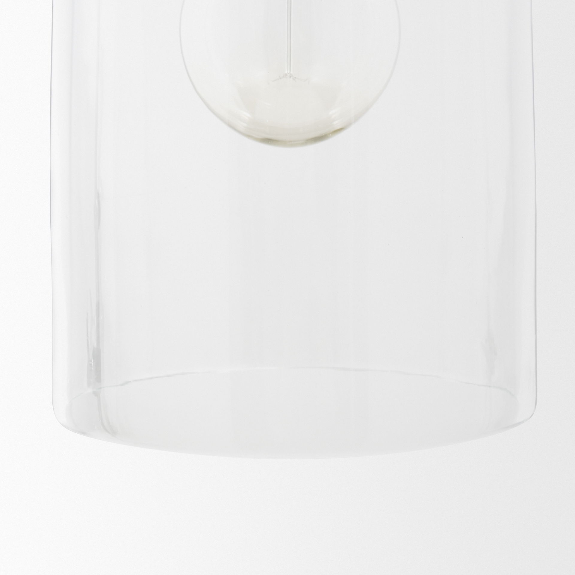 Sadah Tall Clear Blown Glass with Gold Metal Pendant Light, by Mercana, 11.25" length x 11.25" width x 21" height View 8
