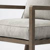 Sherlock Frost Gray Wood Frame Accent Chair, by Mercana, 25.98" length x 32.28" width x 34.25" height thumbnail 9