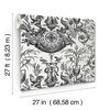 Avian Fountain Toile Black Wallpaper, by York Wall, 27' length x 2'3" width x 0.02" depth thumbnail 8