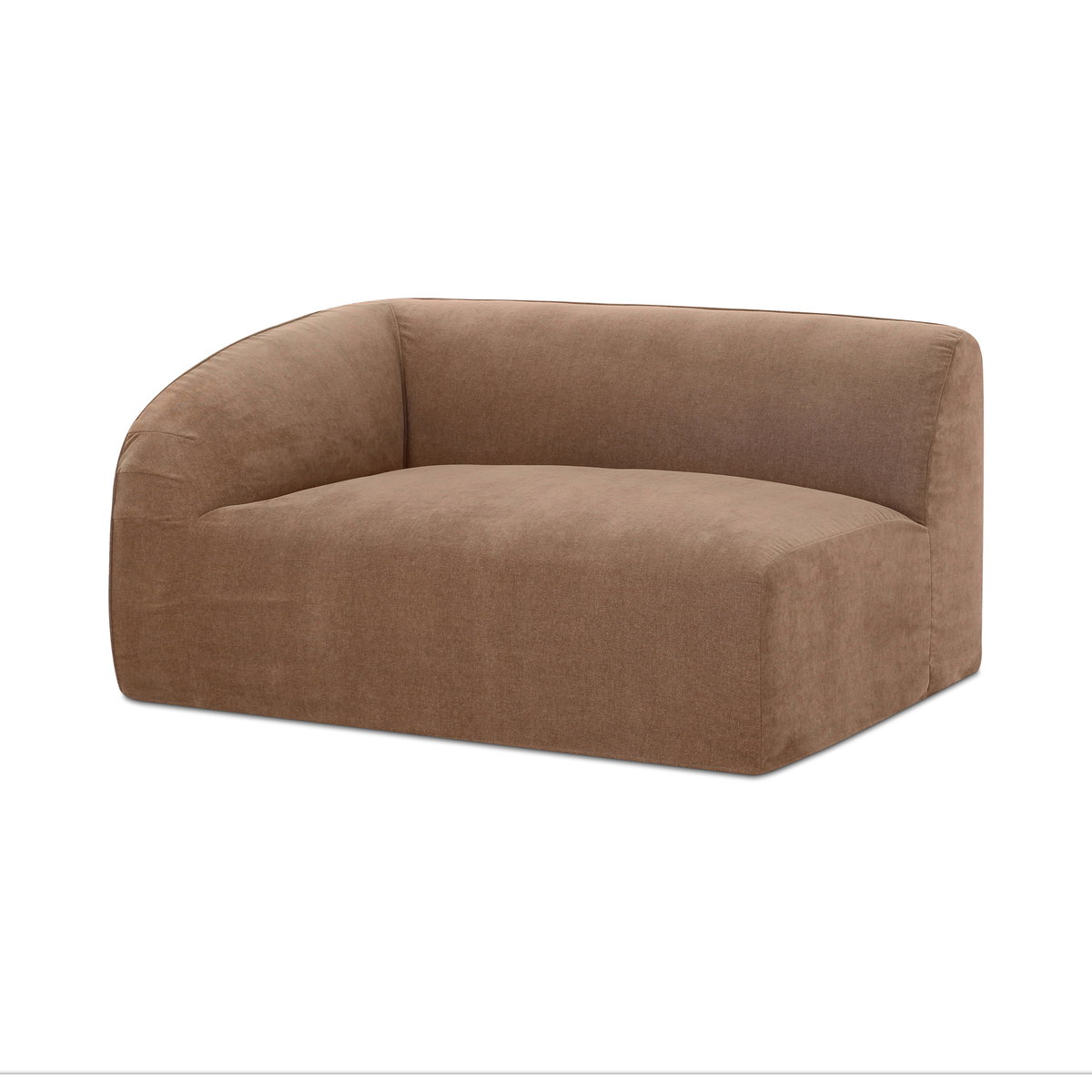 Isla Left Arm Facing Chair Mocha, Sectional Sofa by Moe's Home, 59.8" width x 29.9" height x 41.7" depth View 2