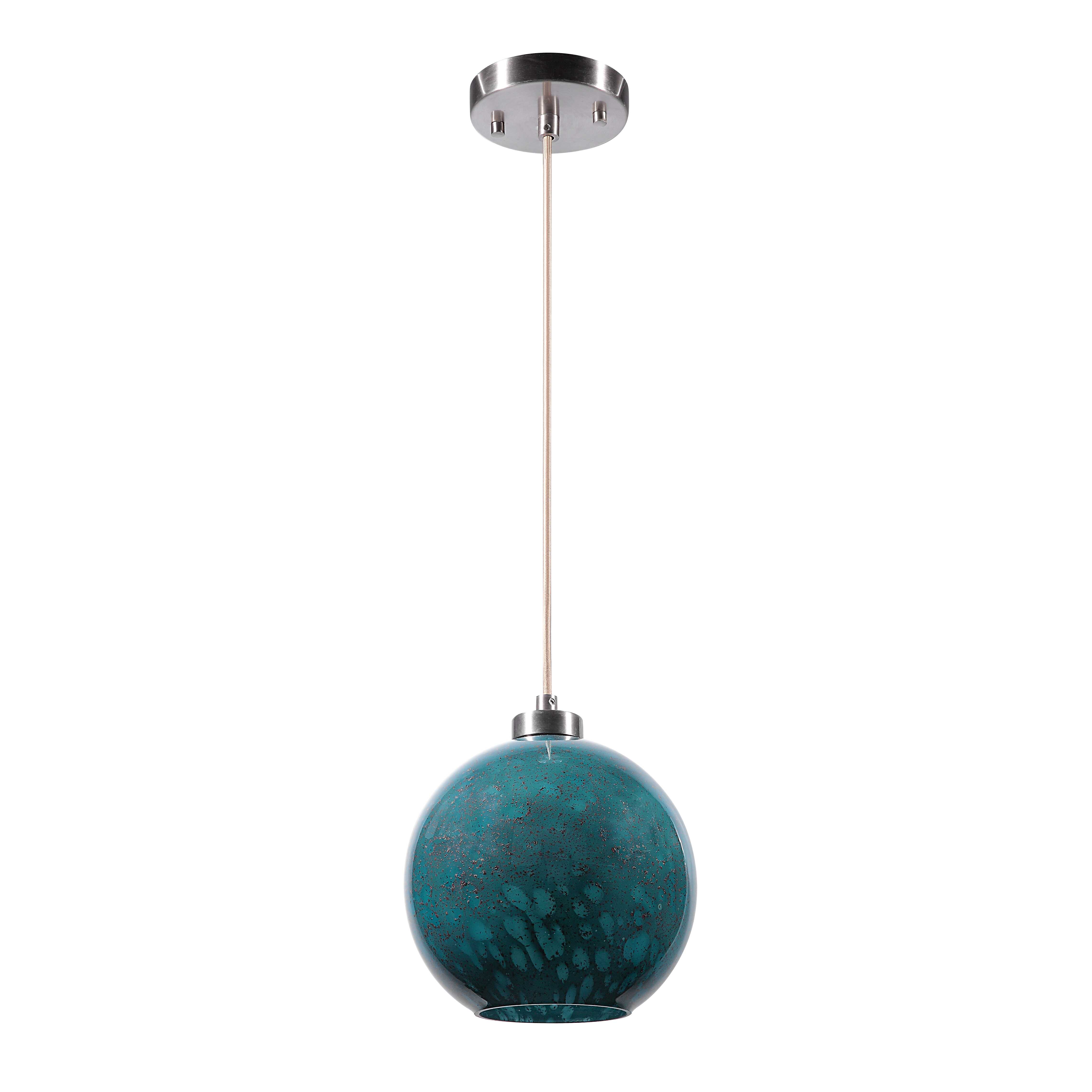 Gemblue1 Light Mini Pendant, Ceiling Light by Uttermost, 9.37" width x 10.12" height x 9.37" diameter x 9.37" depth View 3