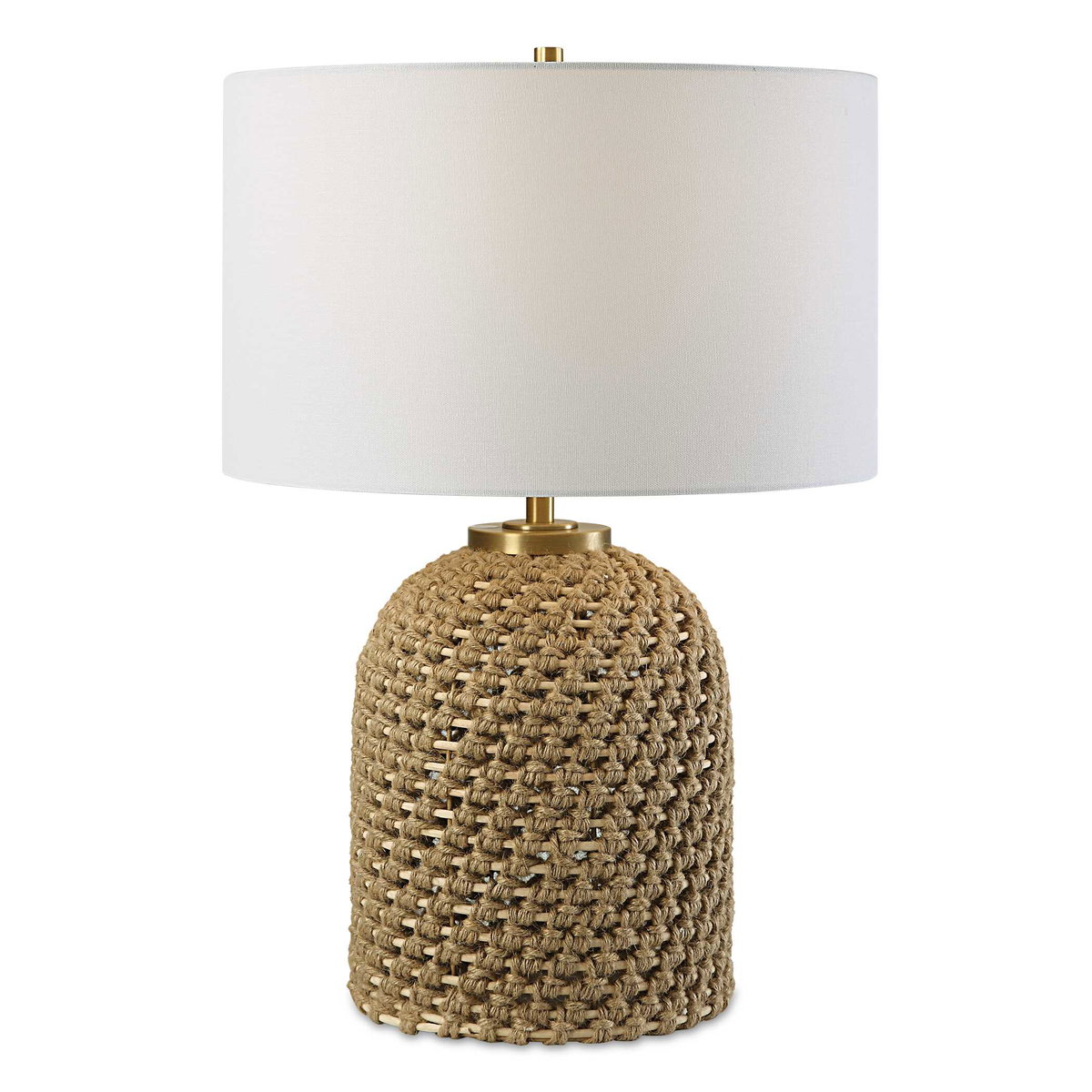Kendari Rope & Rattan Table Lamp, by Uttermost, 1'5" width x 2'0.75" height x 1'5" depth View 1