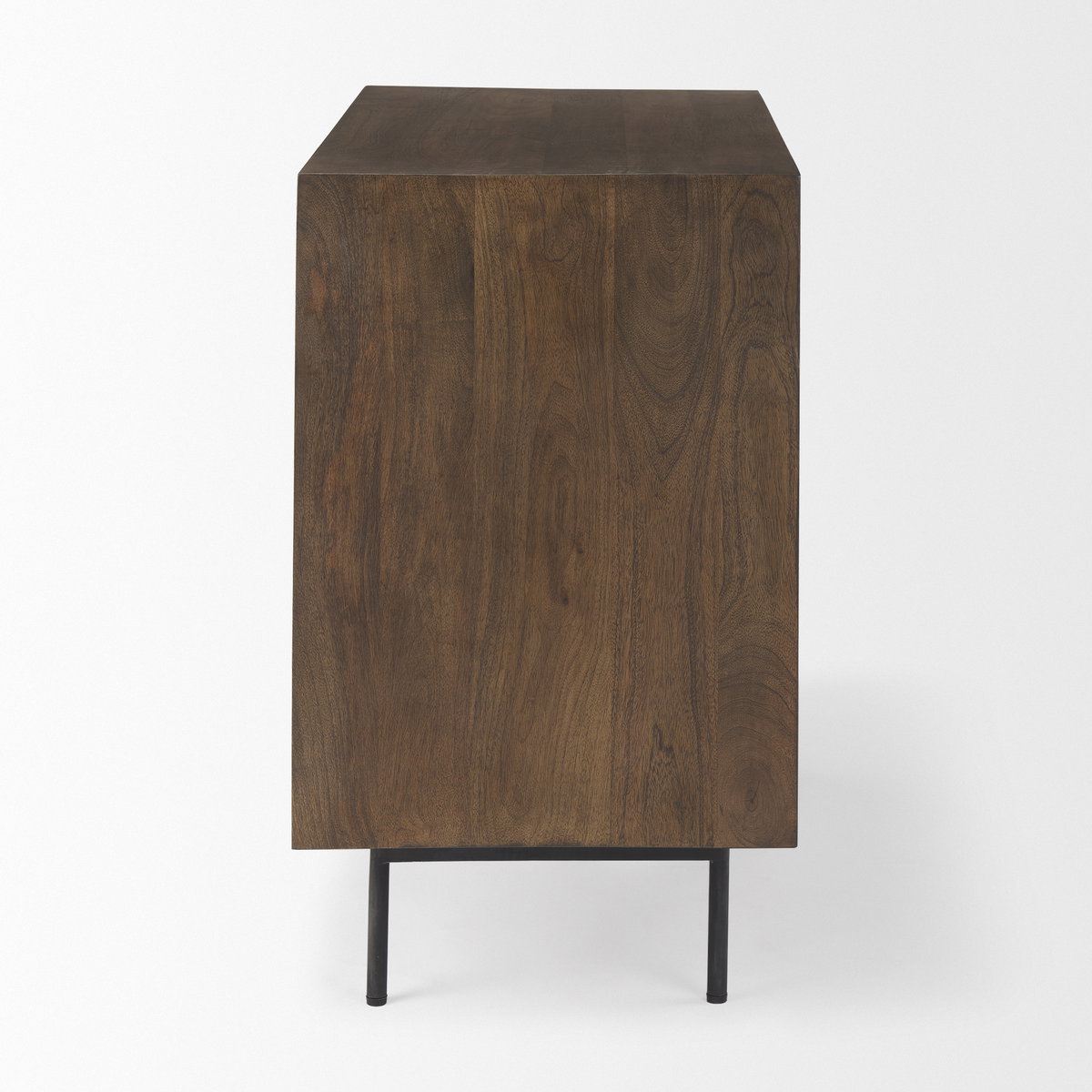 Grace  Medium Brown Wood with Black Metal Frame 3 Drawer Accent Cabinet, Cabinets & Chest by Mercana, 35.5" length x 18" width x 31" height View 6