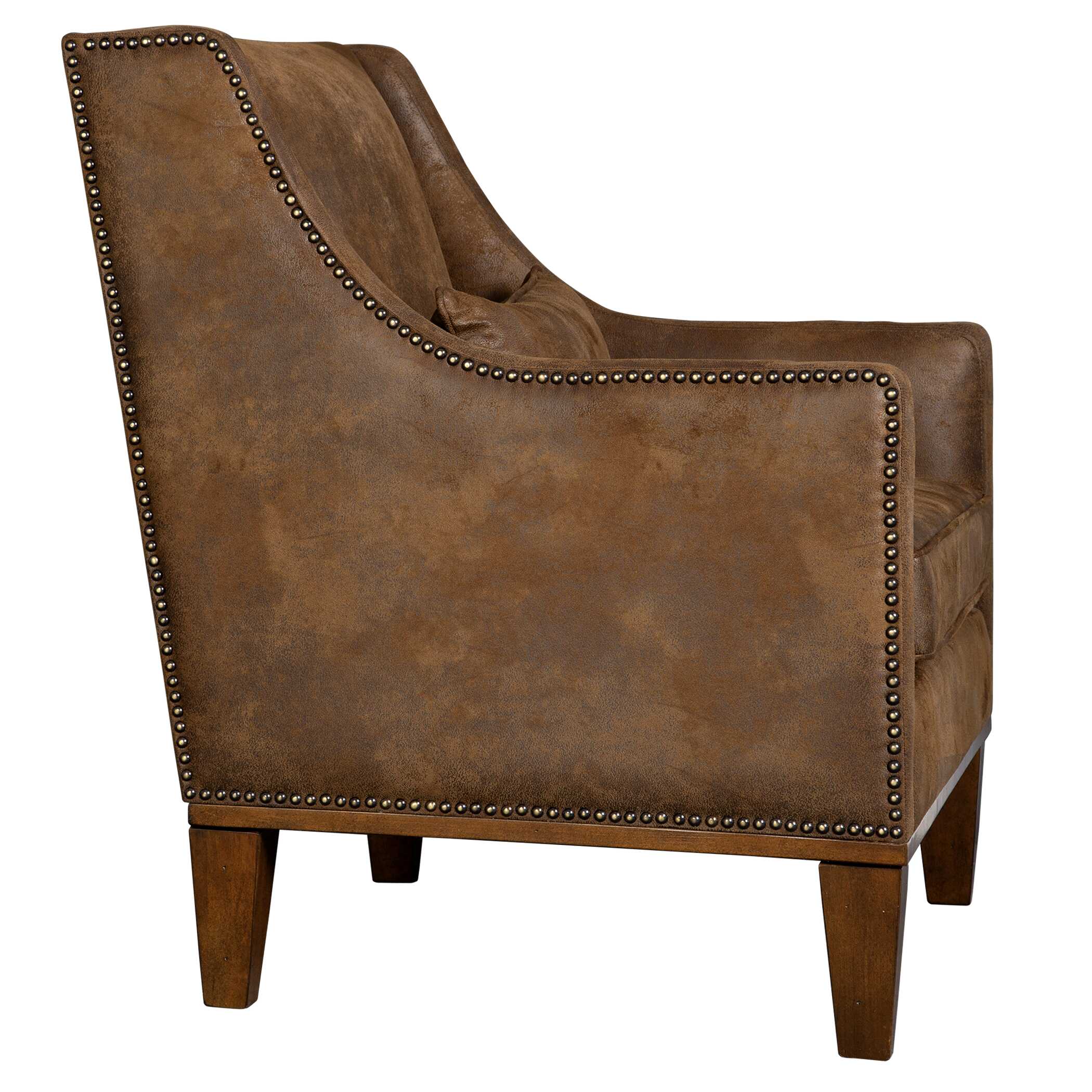 Clay Leather Armchair, Furniture by Uttermost, 32.5" width x 37" height x 35" depth View 9