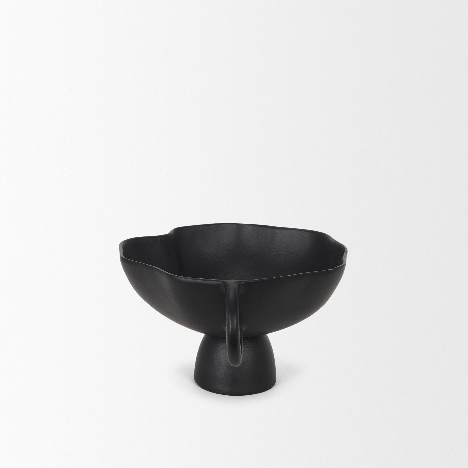 Radka Small Matte Black Metal Decorative Bowl, by Mercana, 15.55" length x 11.22" width x 6.75" height View 5