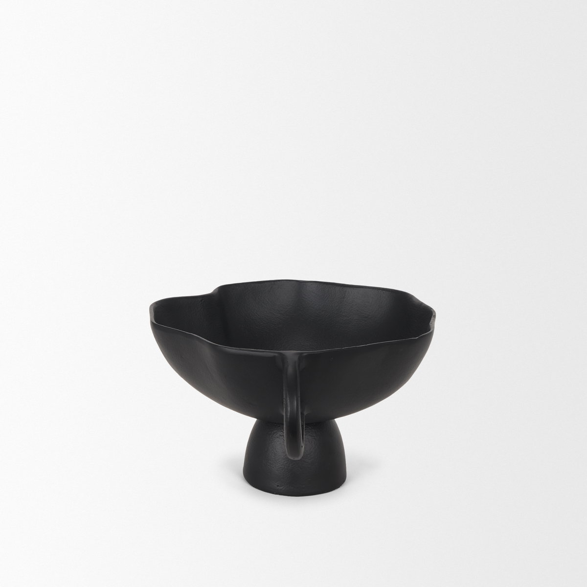 Radka Small Matte Black Metal Decorative Bowl, by Mercana, 15.55" length x 11.22" width x 6.75" height View 7