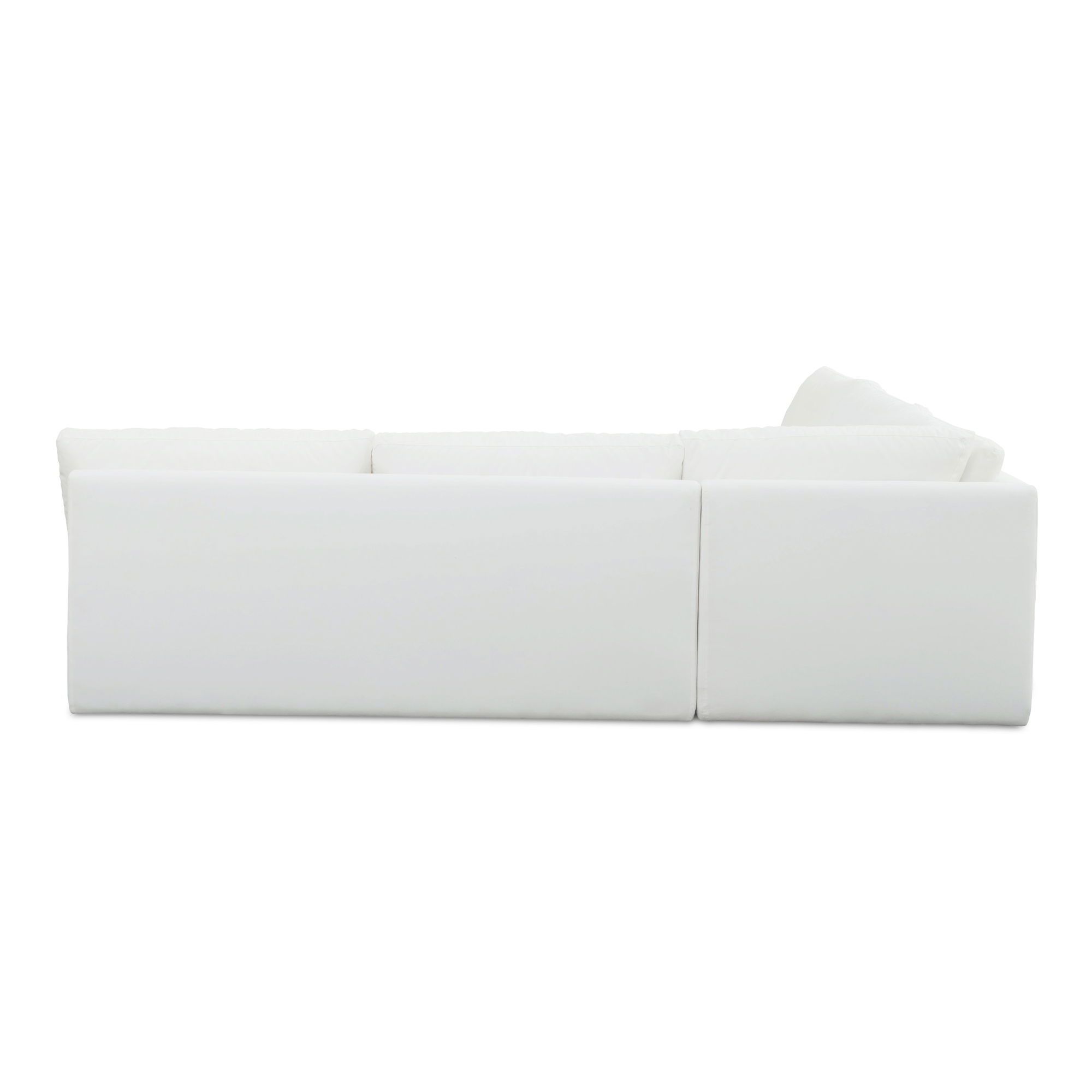 Miles Outdoor Modular 3 Piece White, Outdoor Furniture by Moe's Home, 9'6" width x 2'11.8" height x 9'6" depth View 3