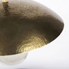 Garnet 13L x 13W Gold Hammered Metal Pendant Light thumbnail 6