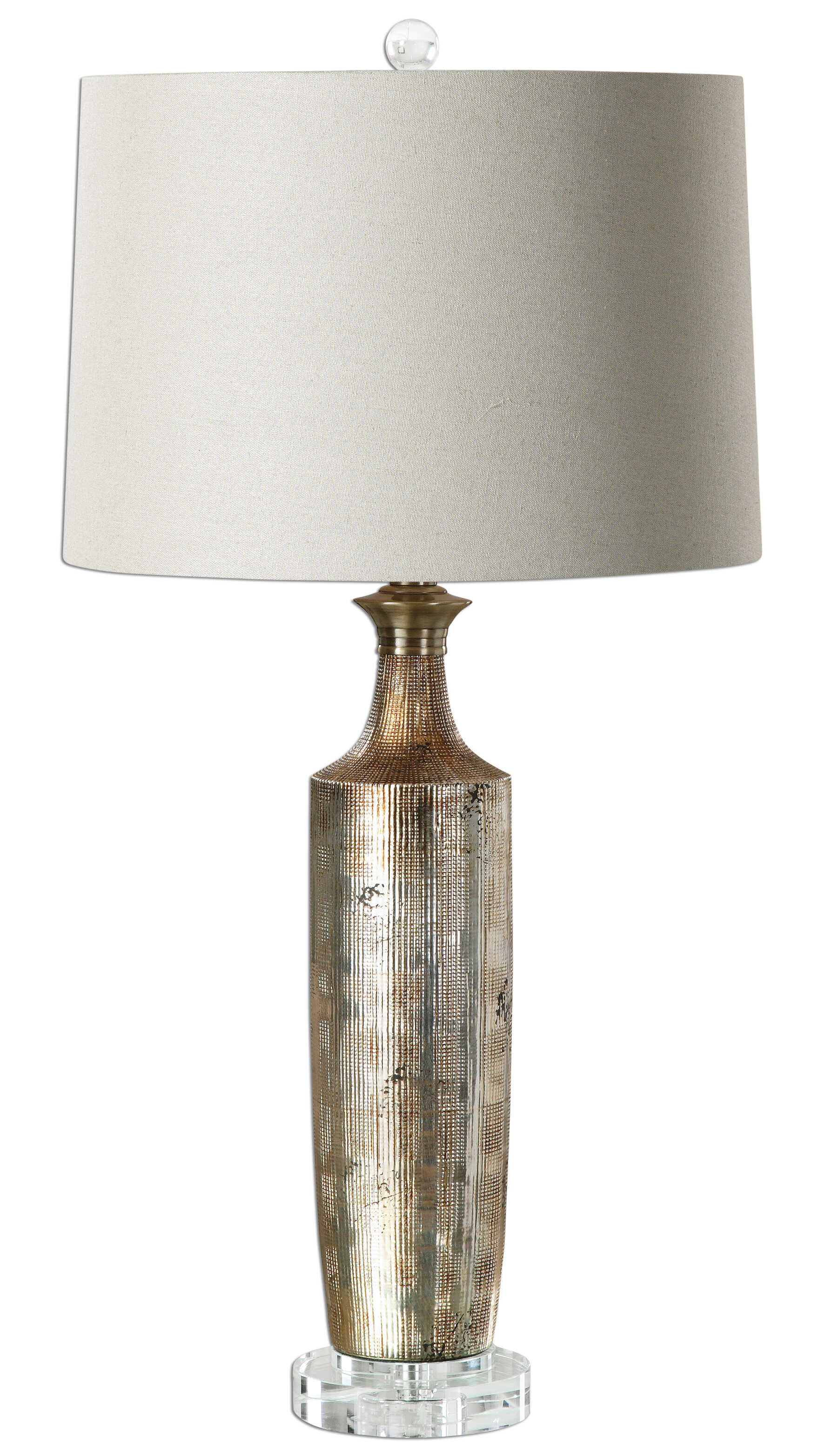 Valdieri Metallic Bronze Lamp, by Uttermost, 14" width x 29.5" height x 15" depth View 1