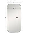 Taft Polished Nickel Mirror, by Uttermost, 21" width x 41" height x 0.75" depth thumbnail 3