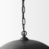 Karina 24' Round Matte Black Hammered Metal Dome Pendant Light, by Mercana, 24" length x 24" width x 17" height thumbnail 7