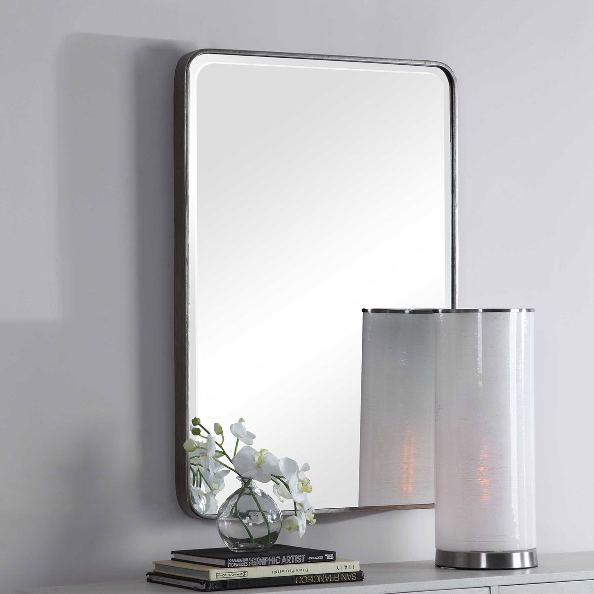 Aramis Silver Mirror, by Uttermost, 24" width x 36.25" height x 2" depth View 5