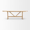 Viktor 94'L Light Brown Solid Wood Dining Table, by Mercana, 94" length x 42" width x 30" height thumbnail 5