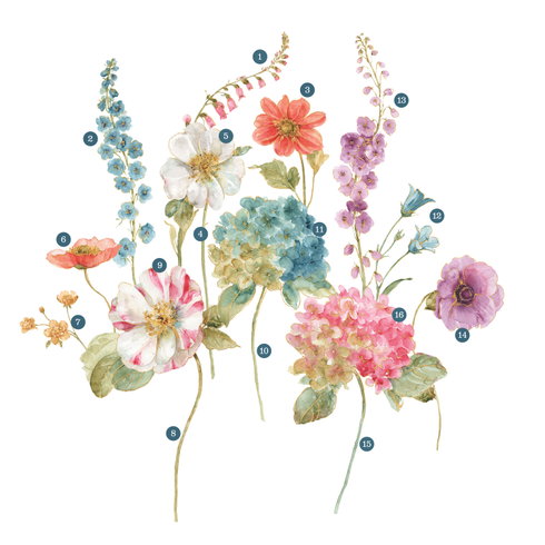 Lisa Audit Garden Flowers Giant Wall Decals